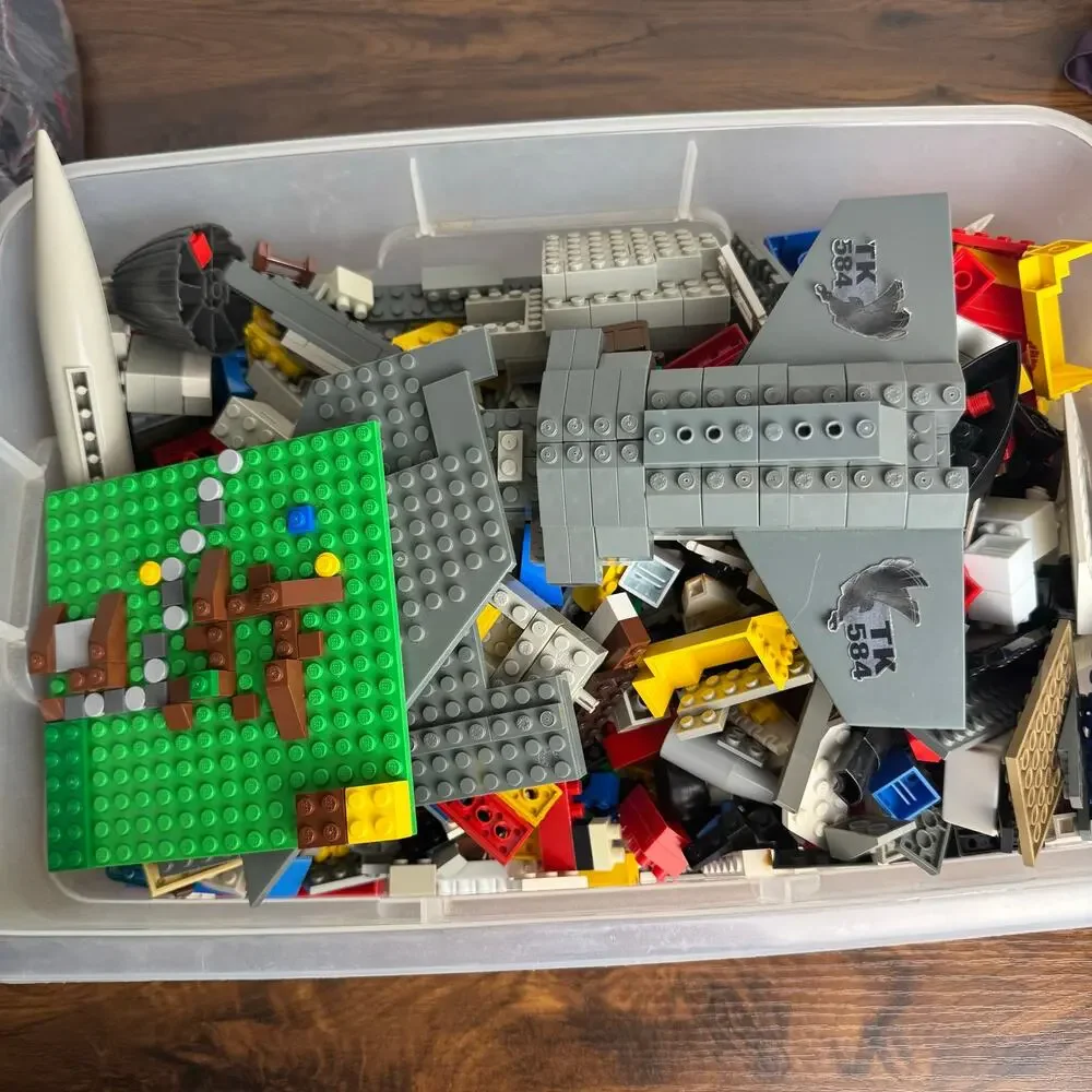 LEGO Bulk Lot 6 Lbs Mixed Bricks Plates Pieces Jet Plane Parts Genuine‎